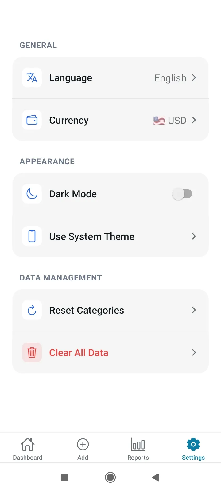 Personal Expense Tracker screenshot